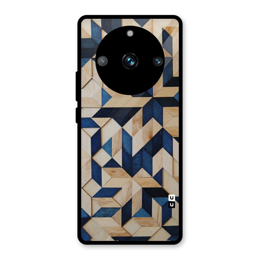 Disorted Wood Blue Glass Back Case for Realme Narzo 60 Pro