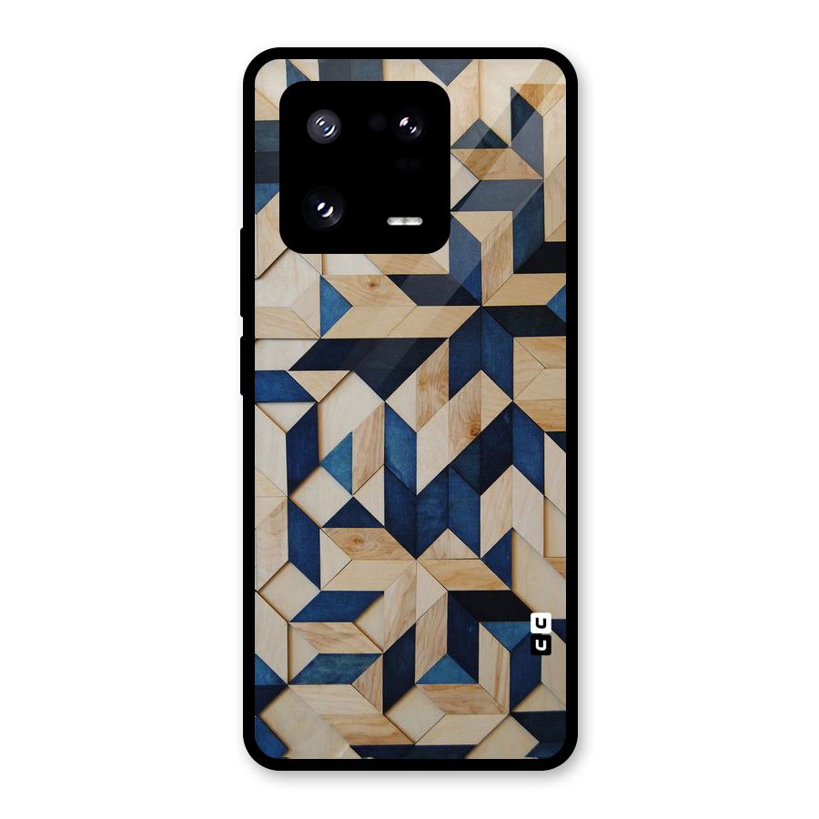 Disorted Wood Blue Glass Back Case for Xiaomi 13 Pro