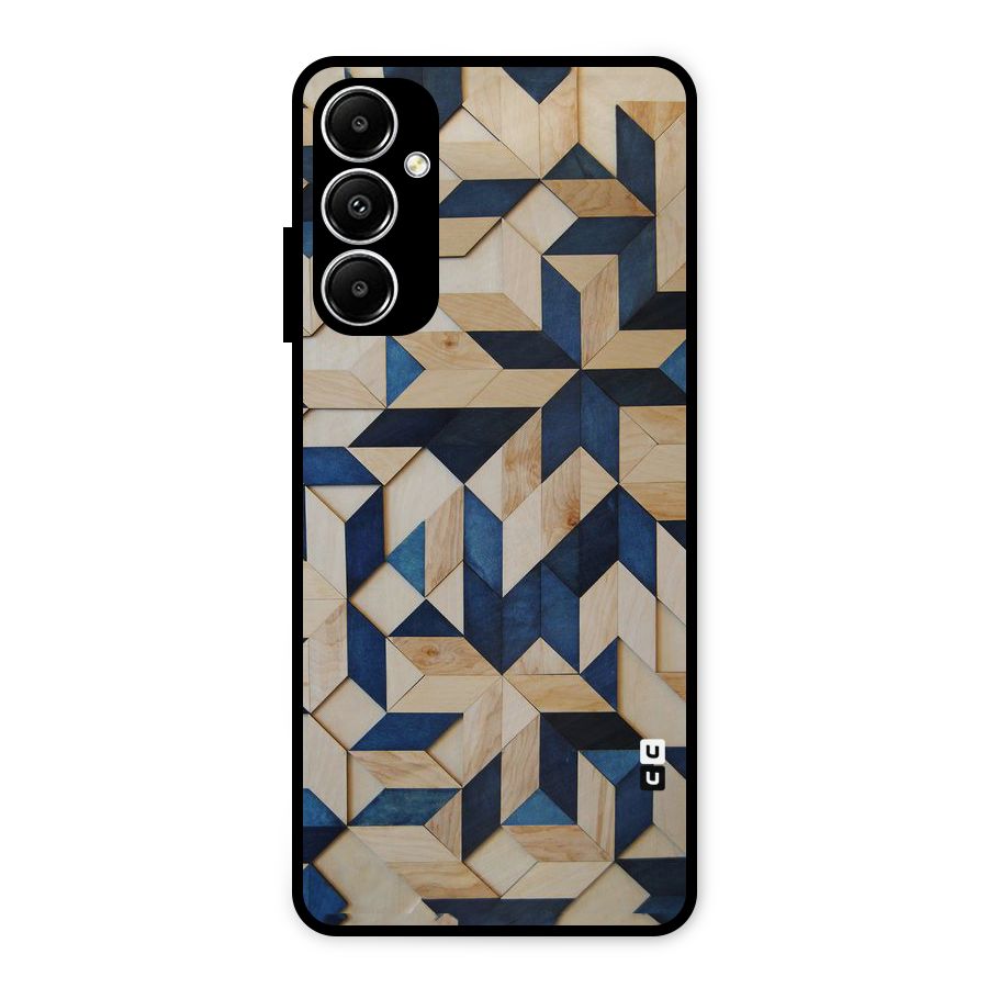 Disorted Wood Blue Metal Back Case for Galaxy A05s