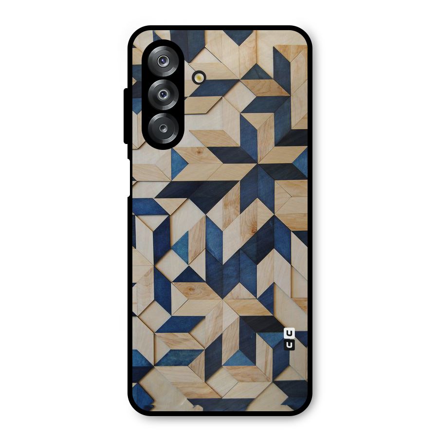 Disorted Wood Blue Metal Back Case for Galaxy A26