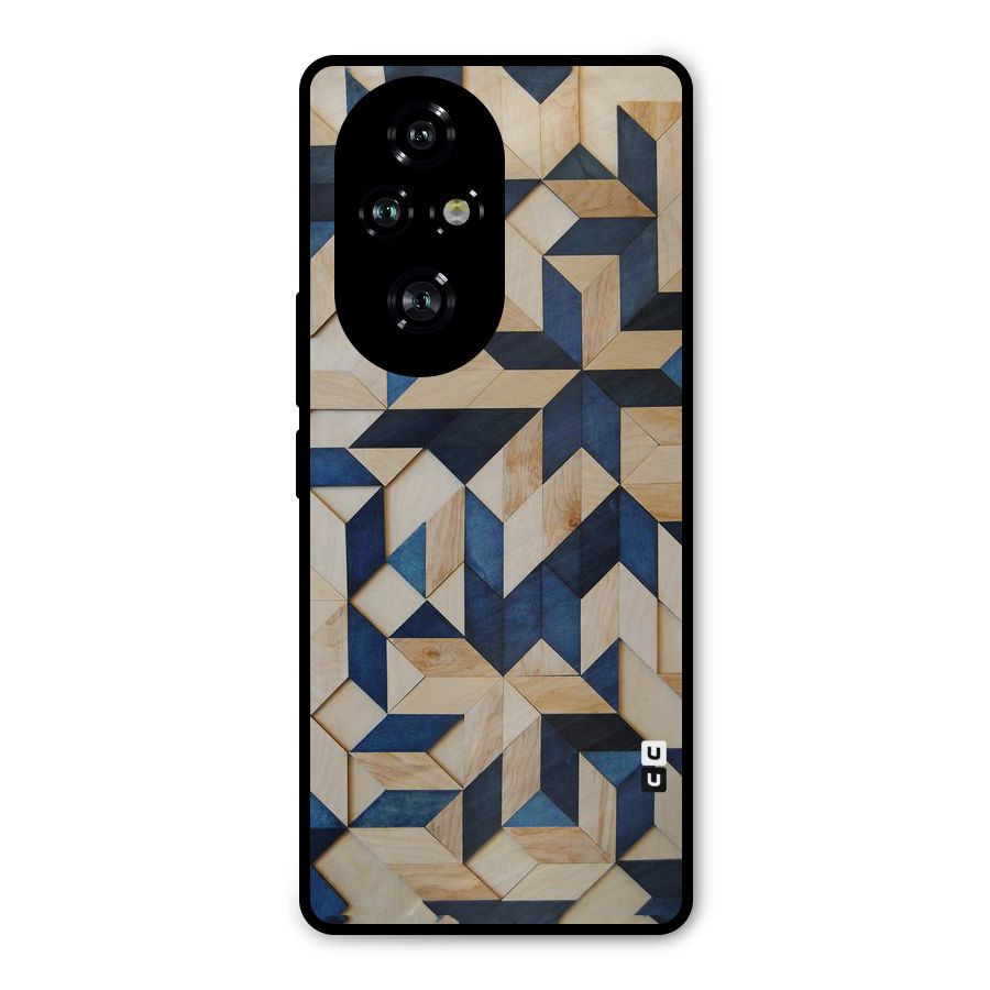 Disorted Wood Blue Metal Back Case for Honor 200 Pro