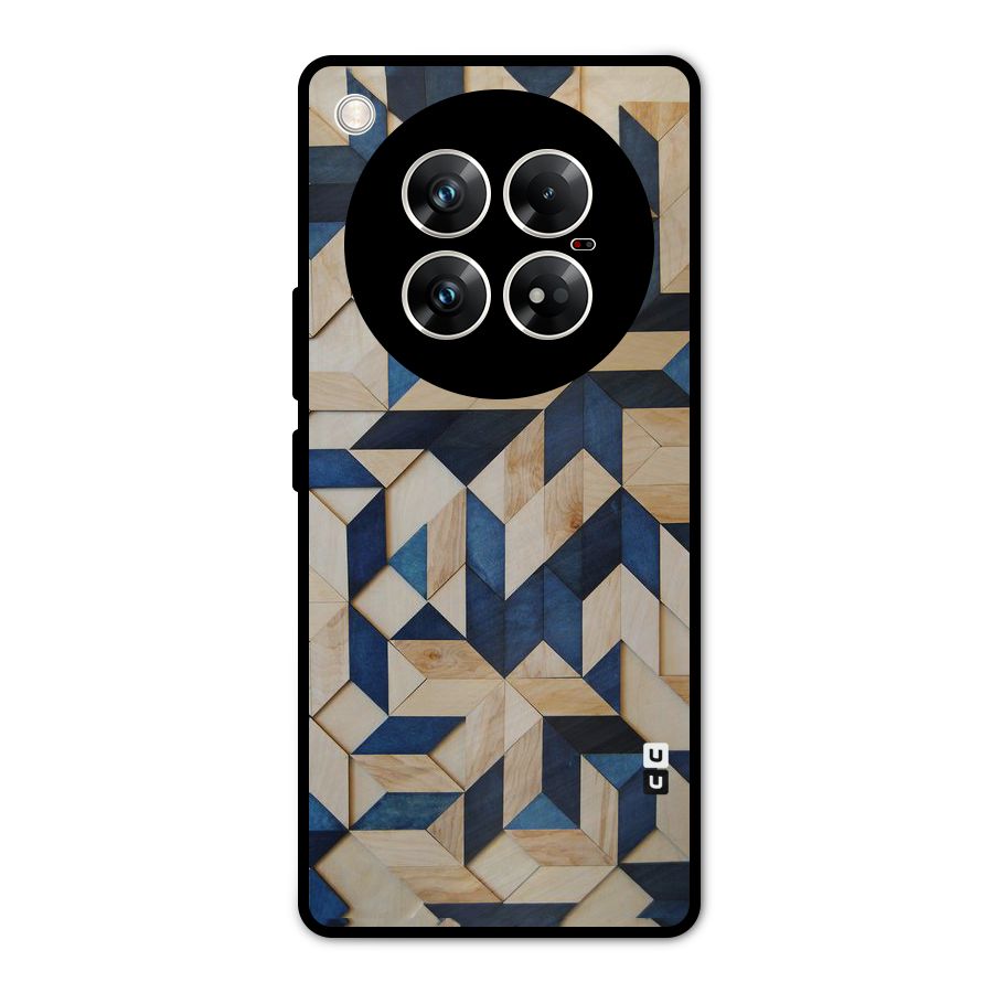 Disorted Wood Blue Metal Back Case for Infinix Zero 40 5G