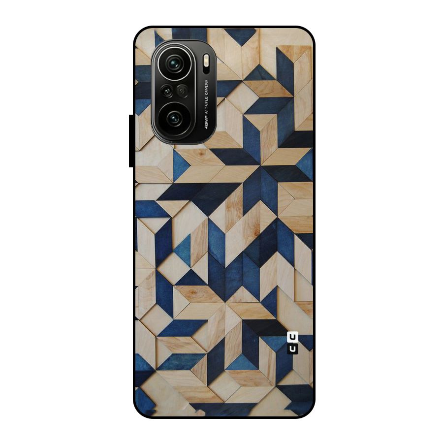 Disorted Wood Blue Metal Back Case for Mi 11X Pro