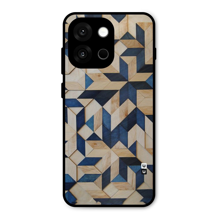 Disorted Wood Blue Metal Back Case for OnePlus 13s