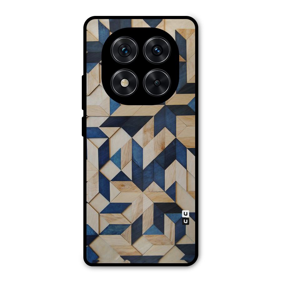 Disorted Wood Blue Metal Back Case for Poco X7