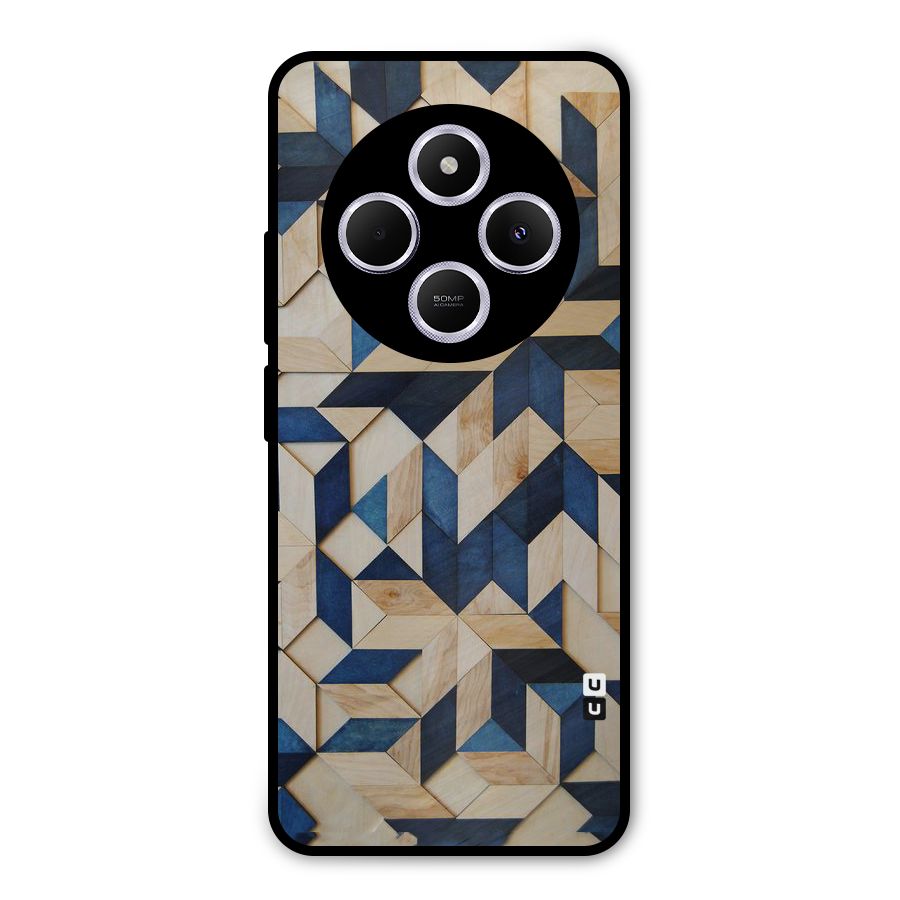 Disorted Wood Blue Metal Back Case for Redmi A4
