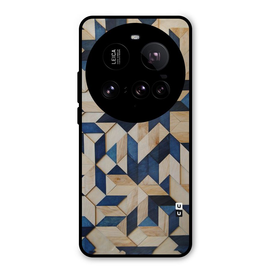 Disorted Wood Blue Metal Back Case for Xiaomi 15 Ultra