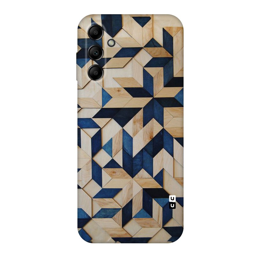 Disorted Wood Blue Original Polycarbonate Back Case for Galaxy A14 5G