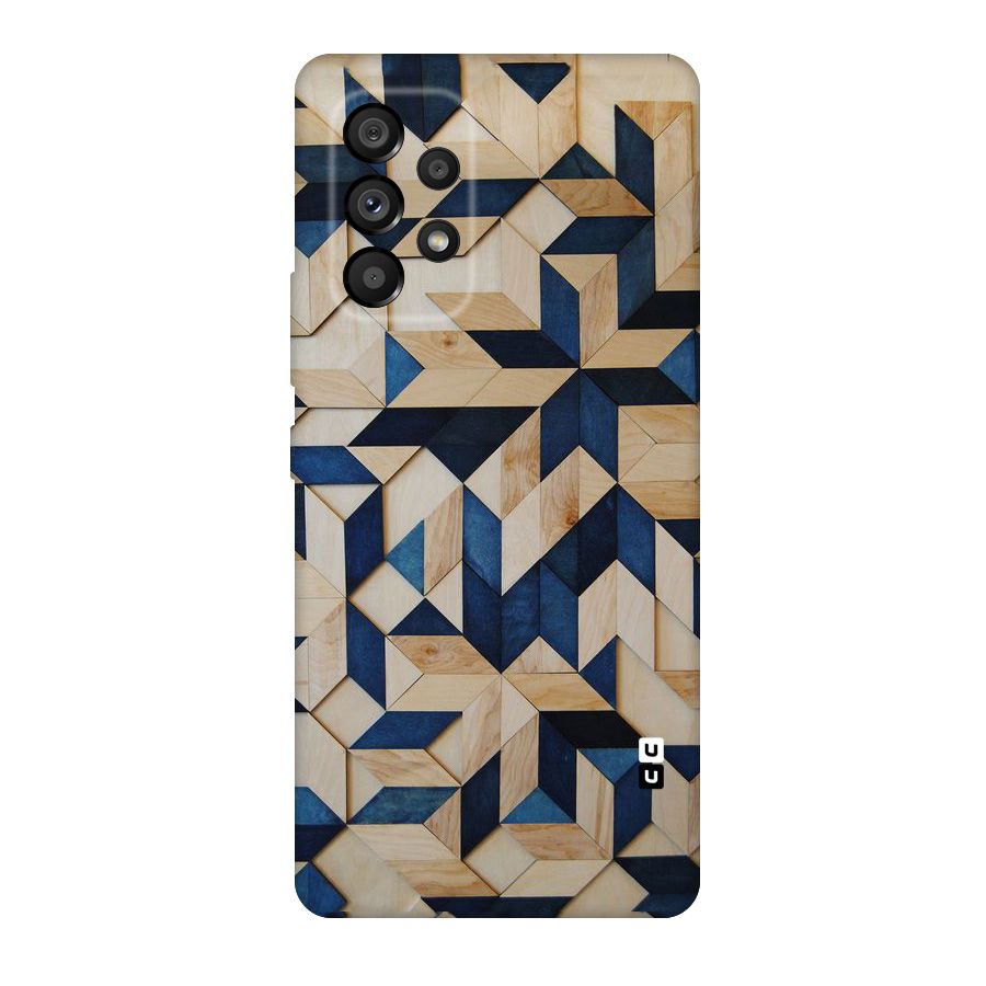 Disorted Wood Blue Original Polycarbonate Back Case for Galaxy A53 5G
