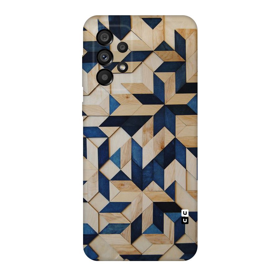Disorted Wood Blue Original Polycarbonate Back Case for Galaxy A73 5G
