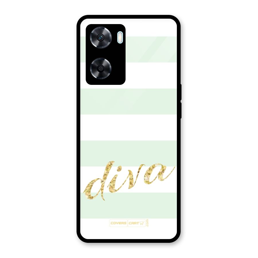 Diva Glass Back Case for Oppo A77s