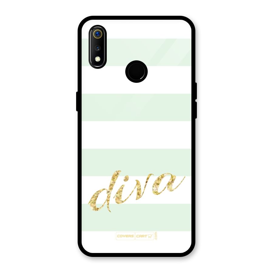 Diva Glass Back Case for Realme 3i