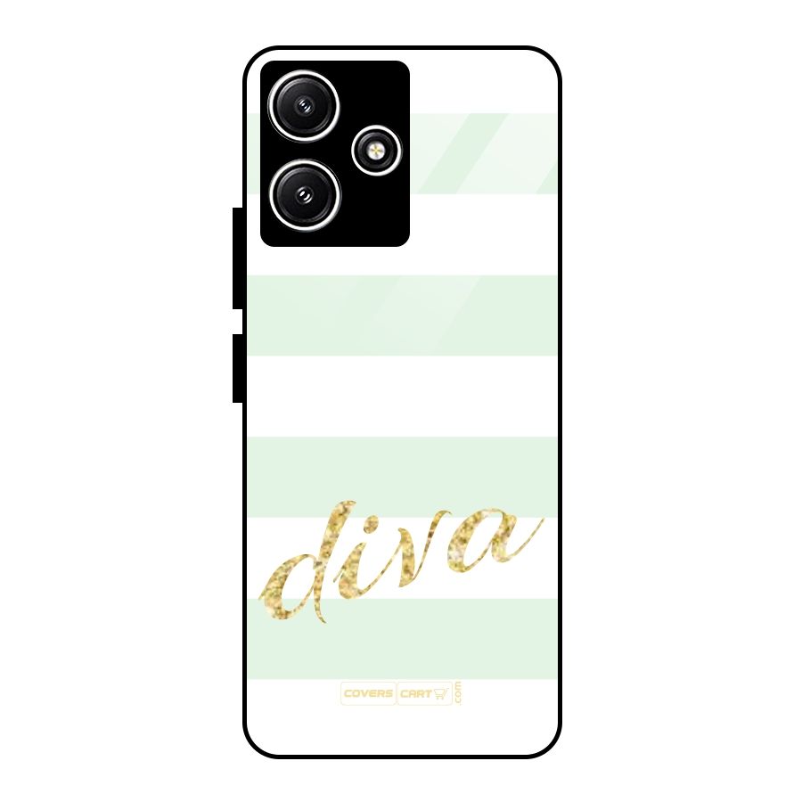 Diva Glass Back Case for Redmi 12 5G