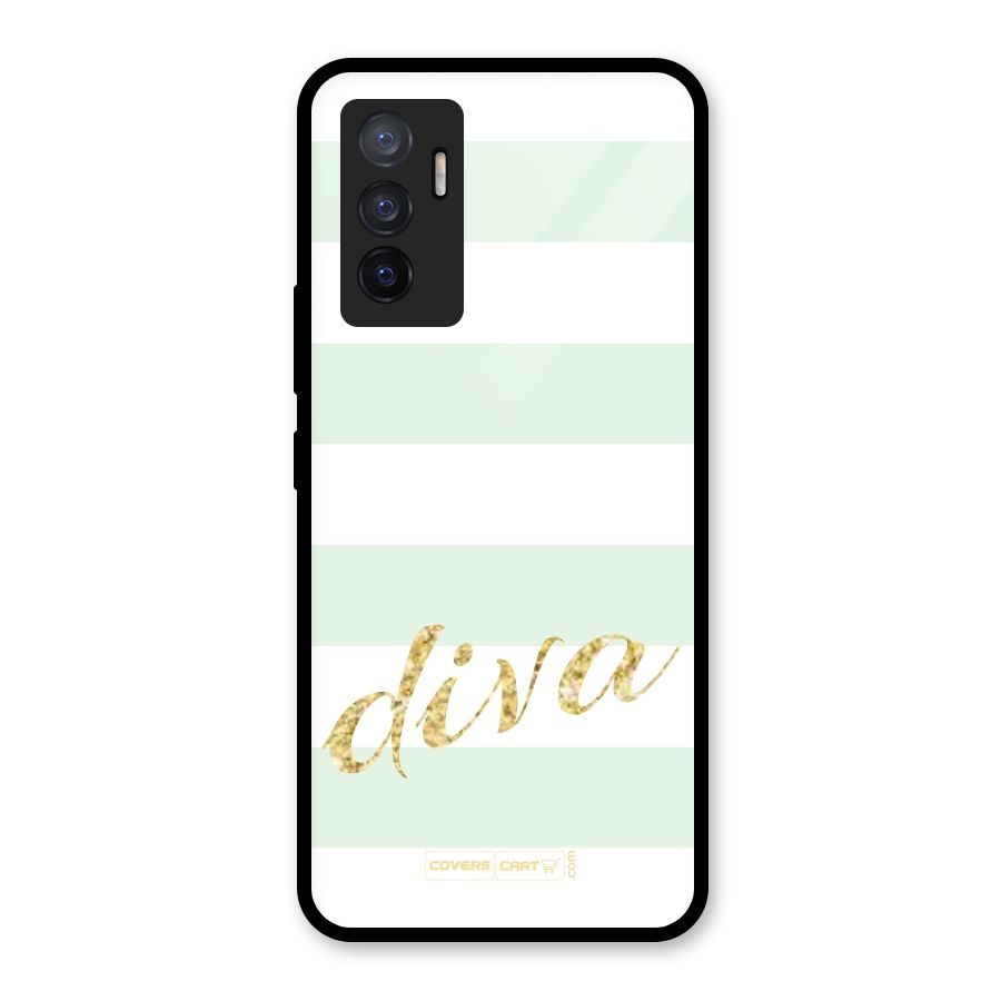 Diva Glass Back Case for Vivo V23e