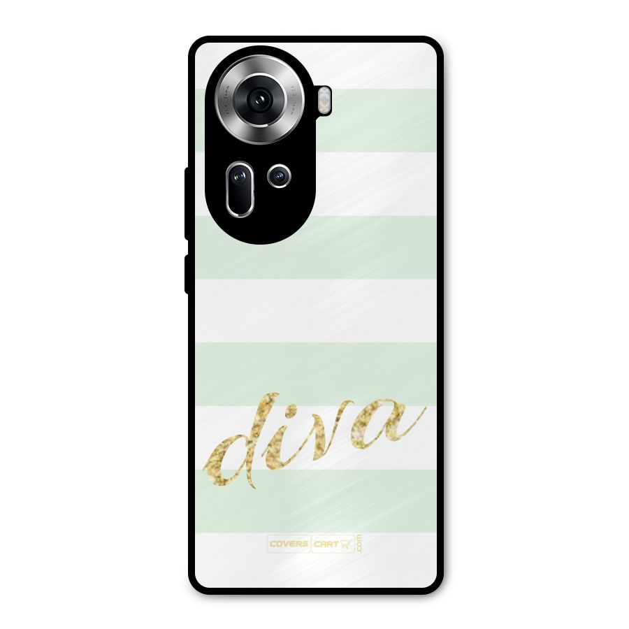 Diva Metal Back Case for Oppo Reno11 5G