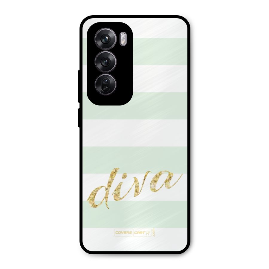 Diva Metal Back Case for Oppo Reno12 Pro