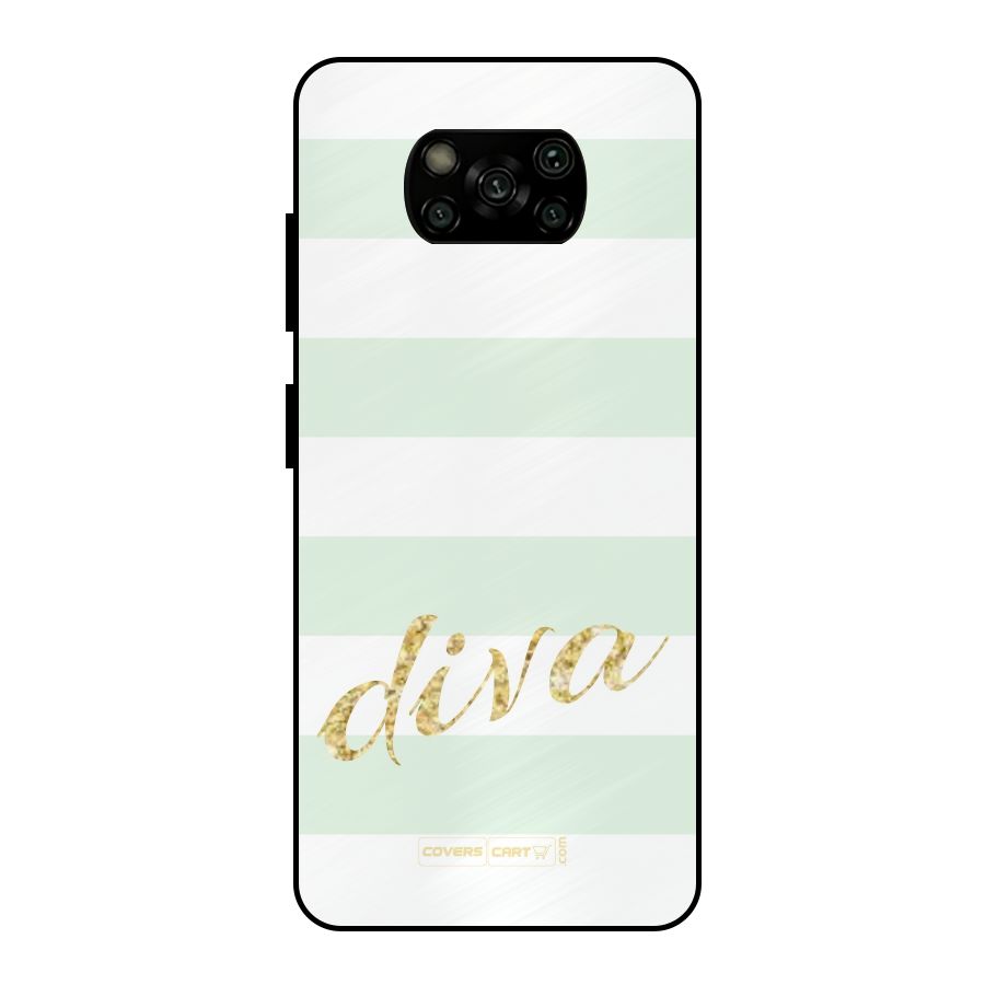 Diva Metal Back Case for Poco X3
