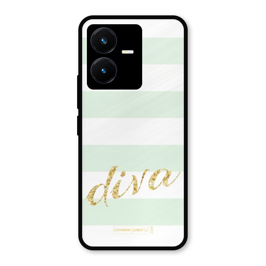 Diva Metal Back Case for Vivo Y22