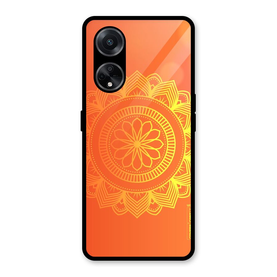 Diwali Rangoli Glass Back Case for Oppo F23