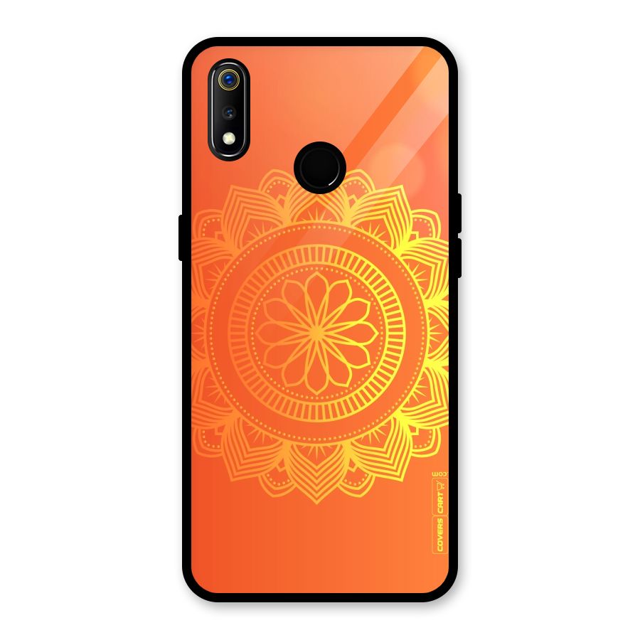 Diwali Rangoli Glass Back Case for Realme 3i