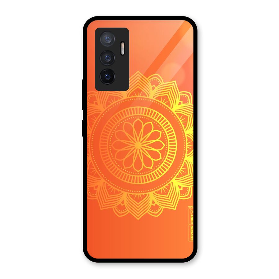Diwali Rangoli Glass Back Case for Vivo V23e