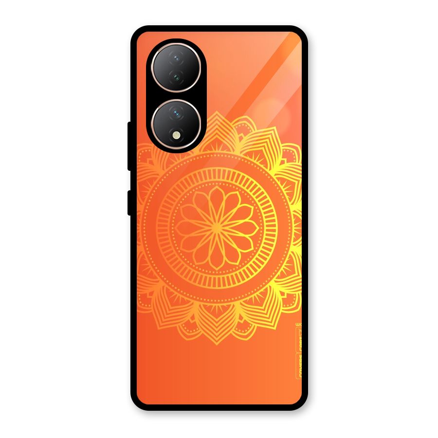 Diwali Rangoli Glass Back Case for Vivo Y100A