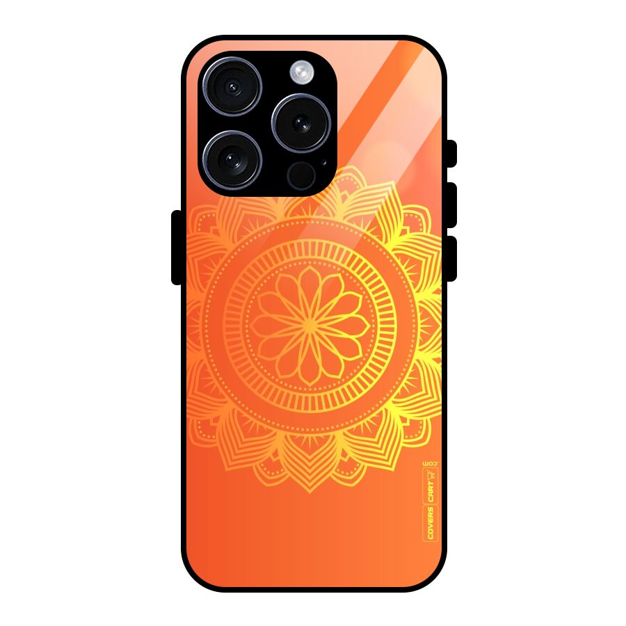 Diwali Rangoli Glass Back Case for iPhone 15 Pro