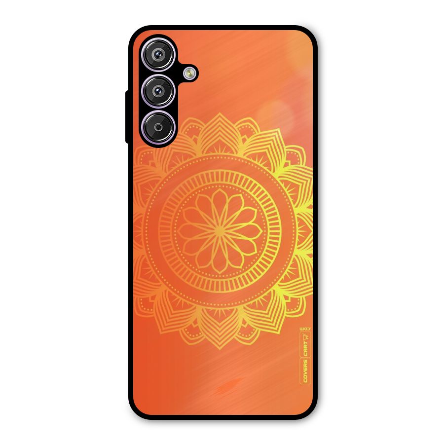 Diwali Rangoli Metal Back Case for Galaxy F15