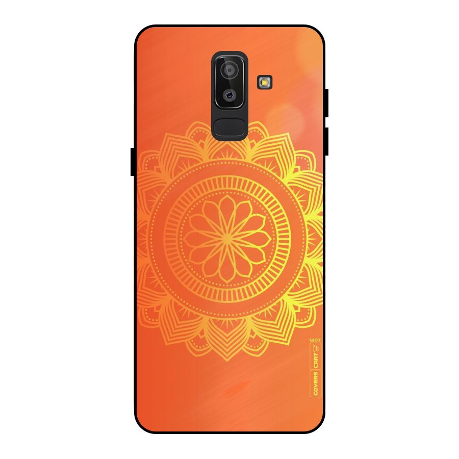 Diwali Rangoli Metal Back Case for Galaxy J8