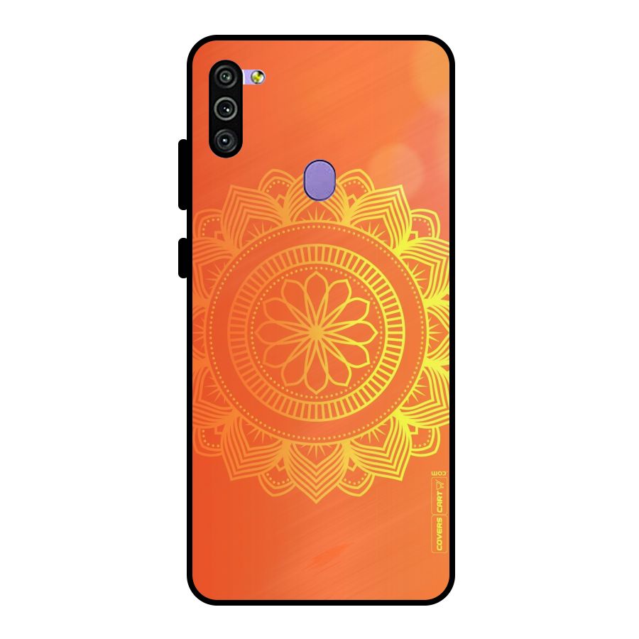 Diwali Rangoli Metal Back Case for Galaxy M11