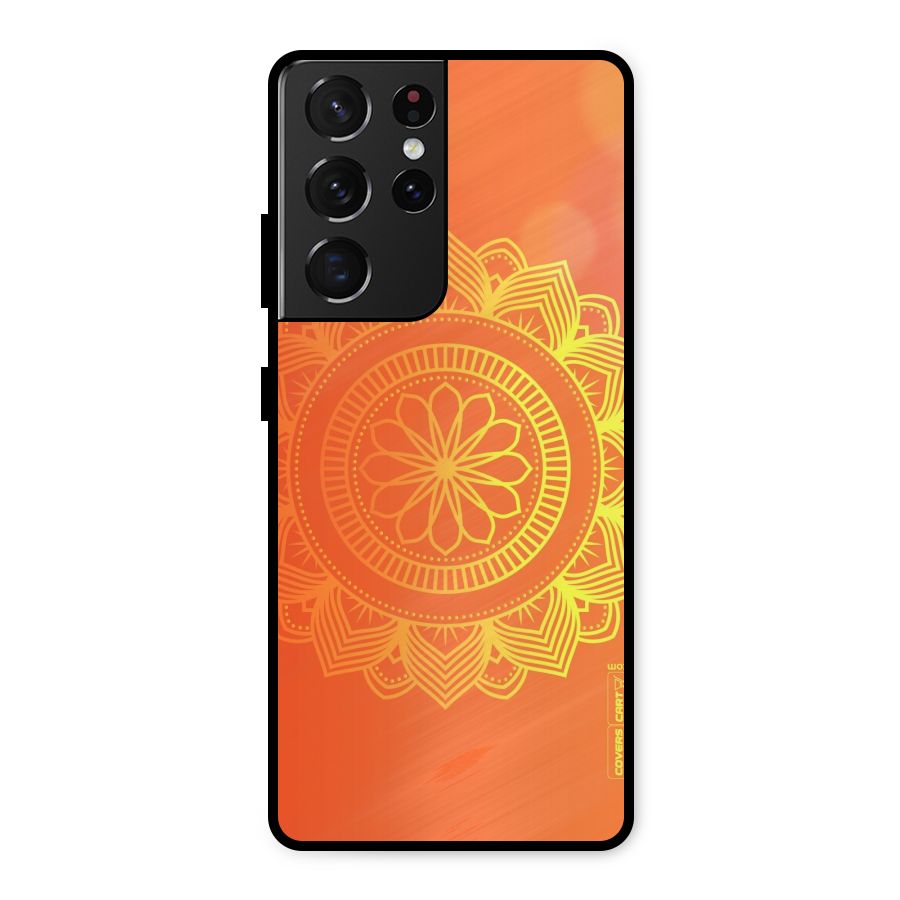 Diwali Rangoli Metal Back Case for Galaxy S21 Ultra 5G