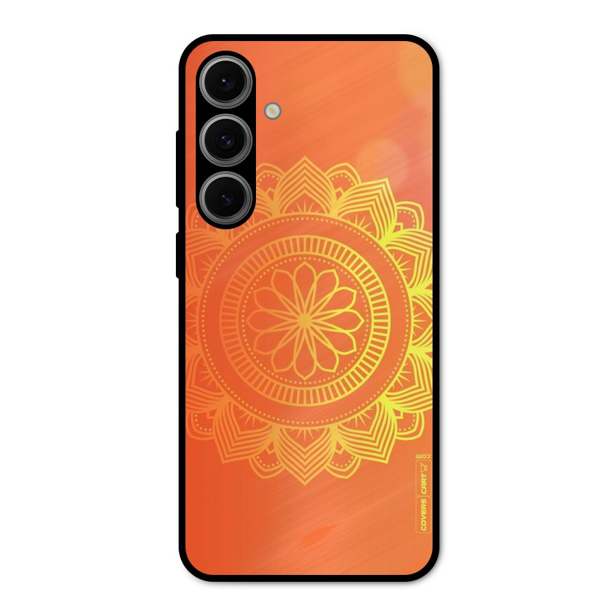 Diwali Rangoli Metal Back Case for Galaxy S24 FE