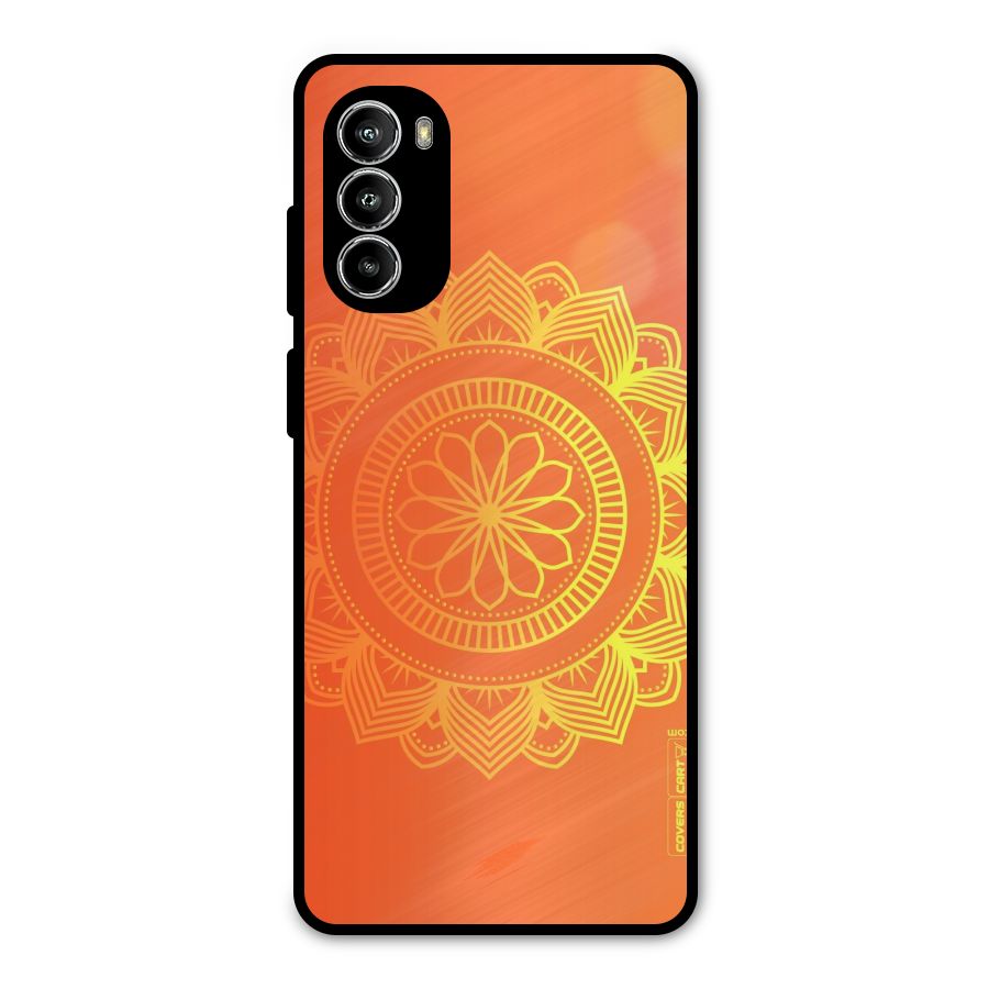 Diwali Rangoli Metal Back Case for Moto G52