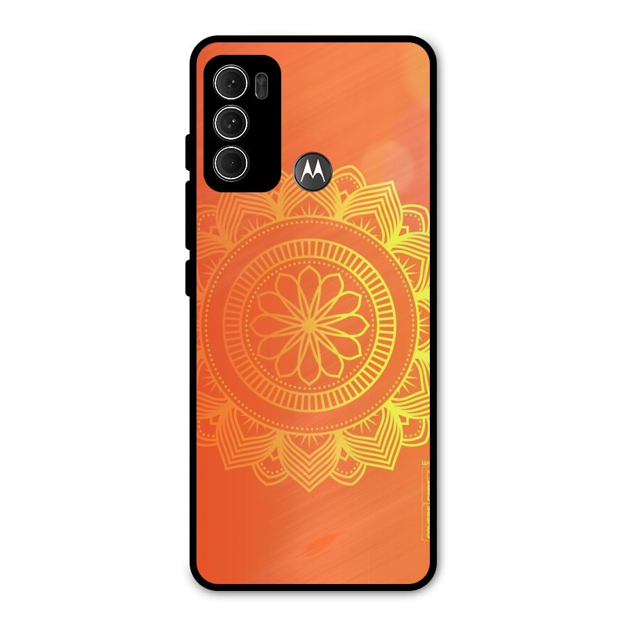 Diwali Rangoli Metal Back Case for Moto G60