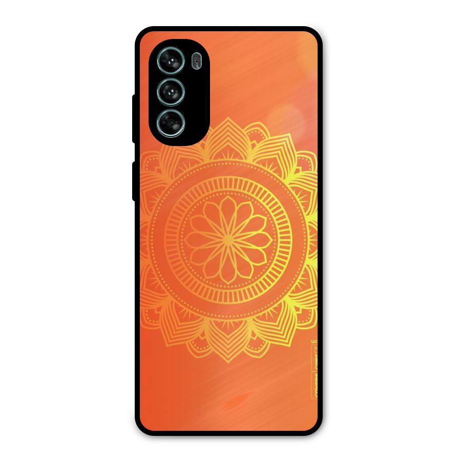 Diwali Rangoli Metal Back Case for Moto G62