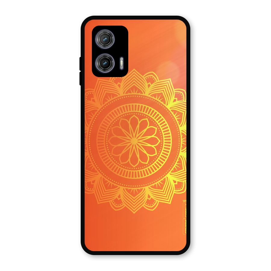Diwali Rangoli Metal Back Case for Moto G73