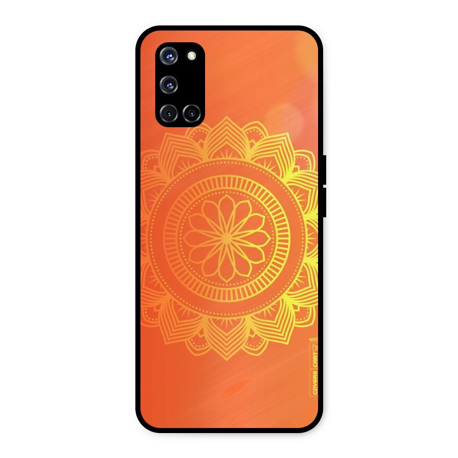 Diwali Rangoli Metal Back Case for Oppo A52
