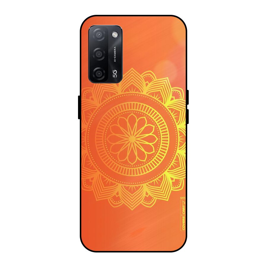 Diwali Rangoli Metal Back Case for Oppo A53s 5G