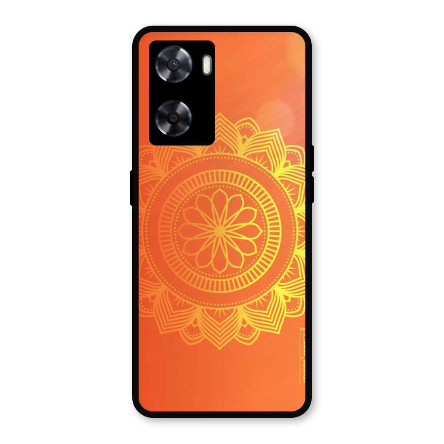 Diwali Rangoli Metal Back Case for Oppo A57 2022