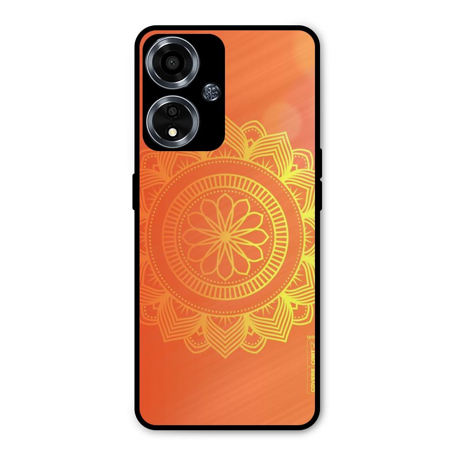 Diwali Rangoli Metal Back Case for Oppo A59