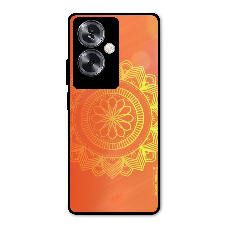 Diwali Rangoli Metal Back Case for Oppo A79 5G