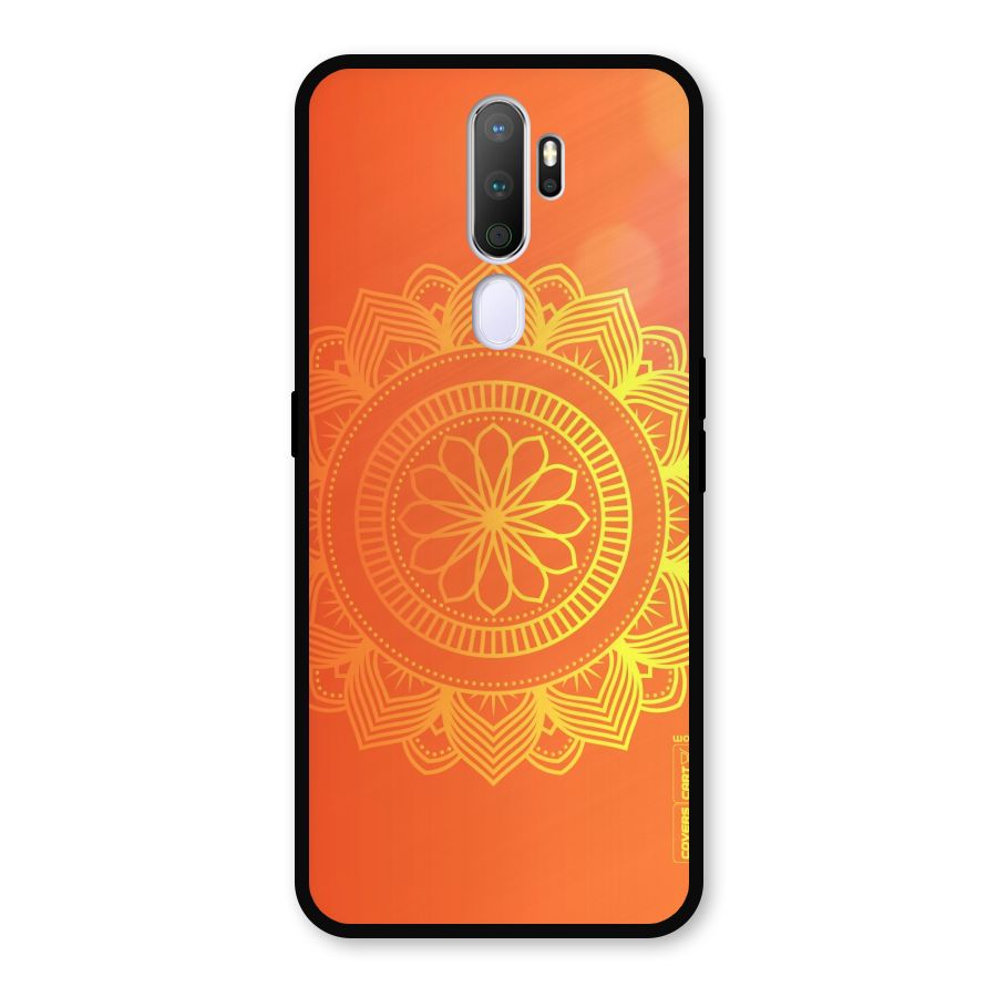 Diwali Rangoli Metal Back Case for Oppo A9 (2020)