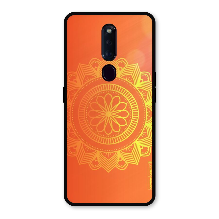 Diwali Rangoli Metal Back Case for Oppo F11 Pro