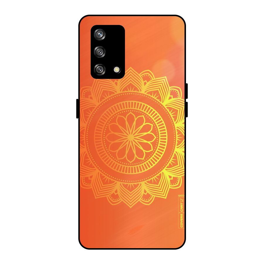 Diwali Rangoli Metal Back Case for Oppo F19