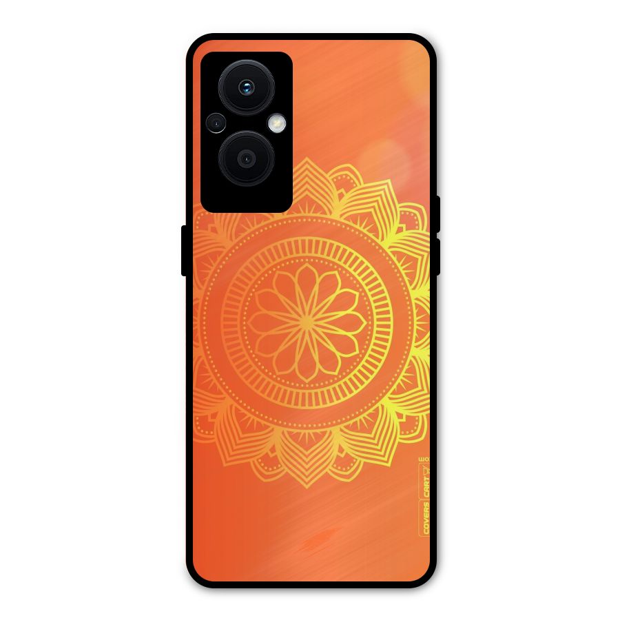 Diwali Rangoli Metal Back Case for Oppo F21s Pro 5G