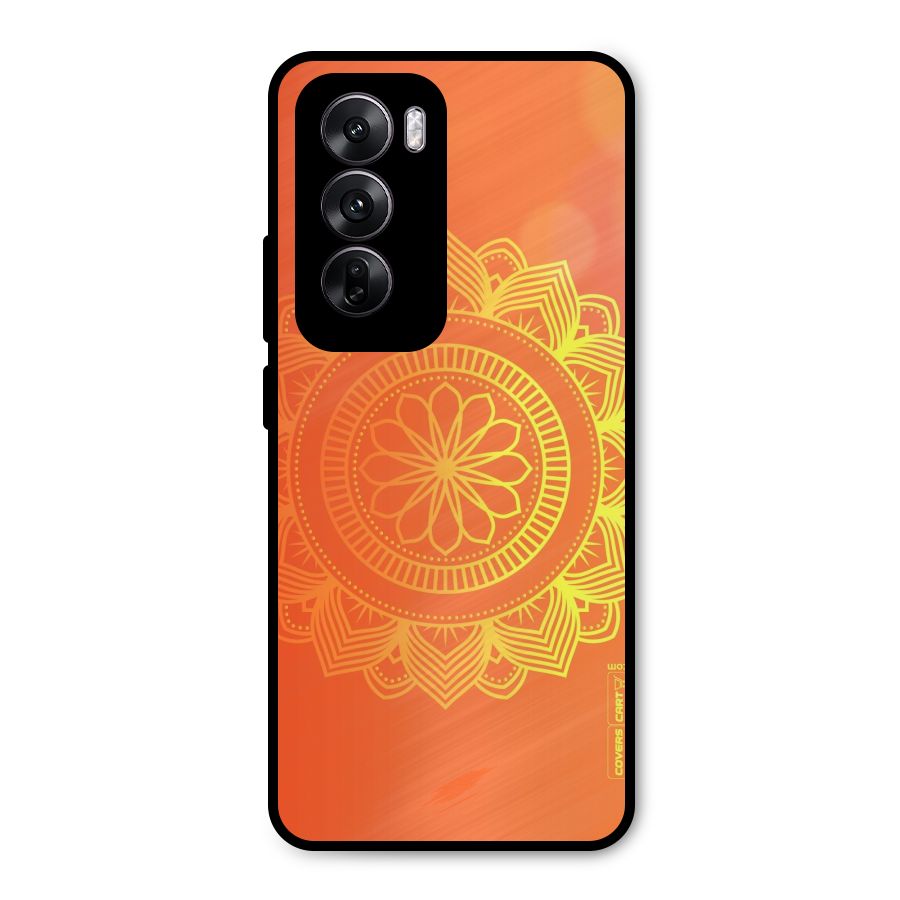 Diwali Rangoli Metal Back Case for Oppo Reno12