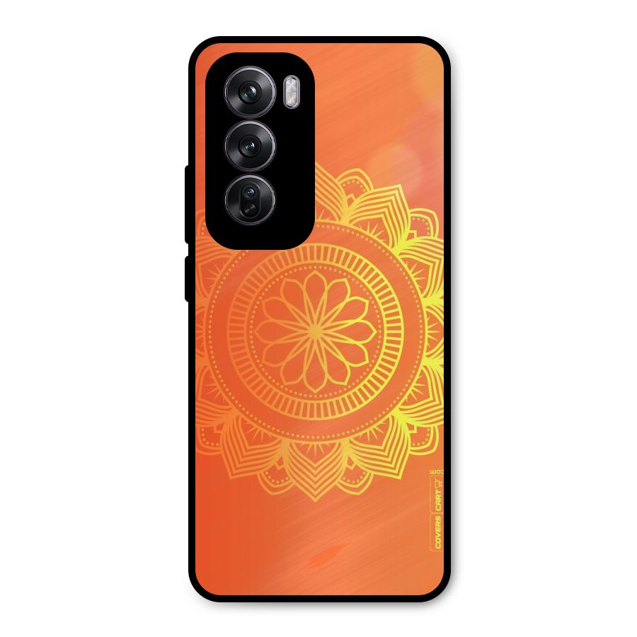 Diwali Rangoli Metal Back Case for Oppo Reno12 Pro