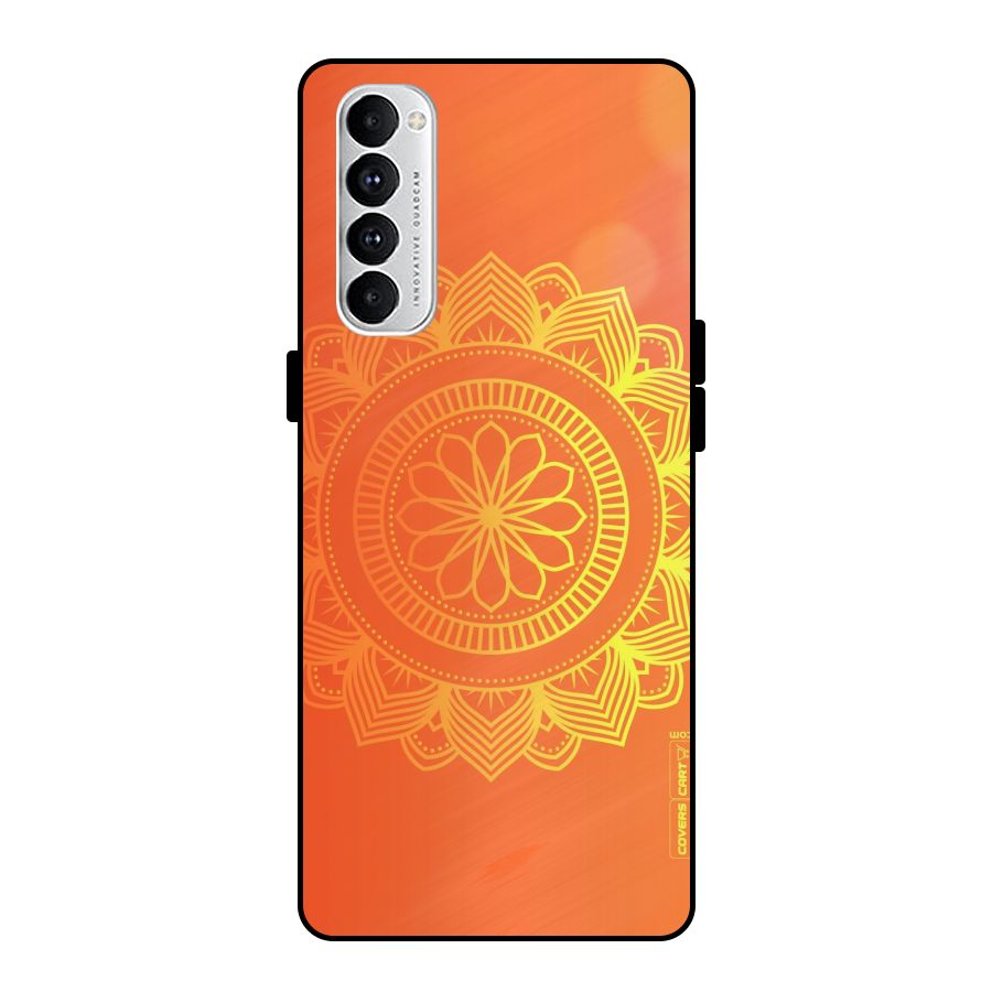 Diwali Rangoli Metal Back Case for Oppo Reno4 Pro