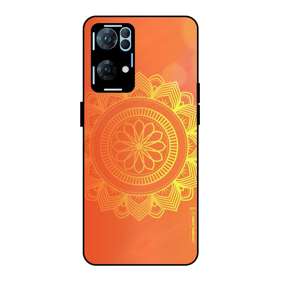 Diwali Rangoli Metal Back Case for Oppo Reno7 Pro 5G
