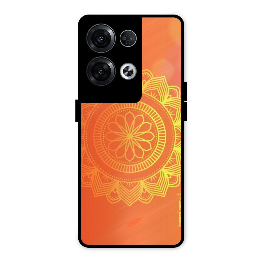 Diwali Rangoli Metal Back Case for Oppo Reno8 Pro 5G